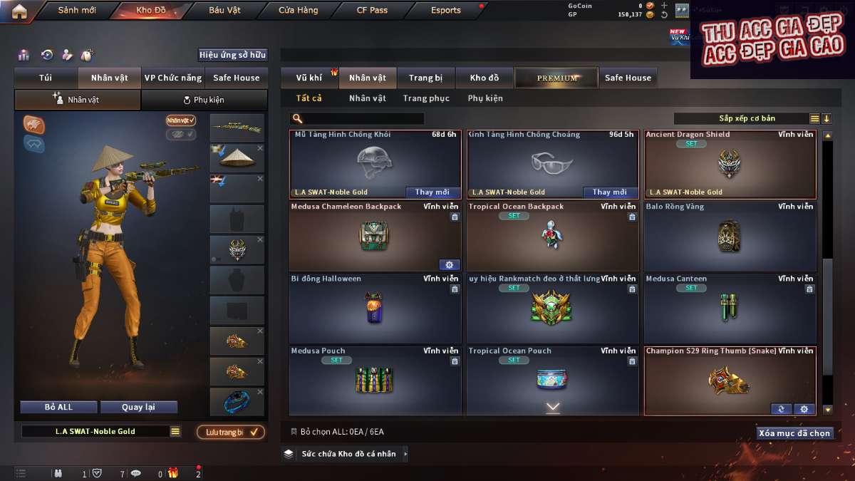 shop acc cf uy tin gia re